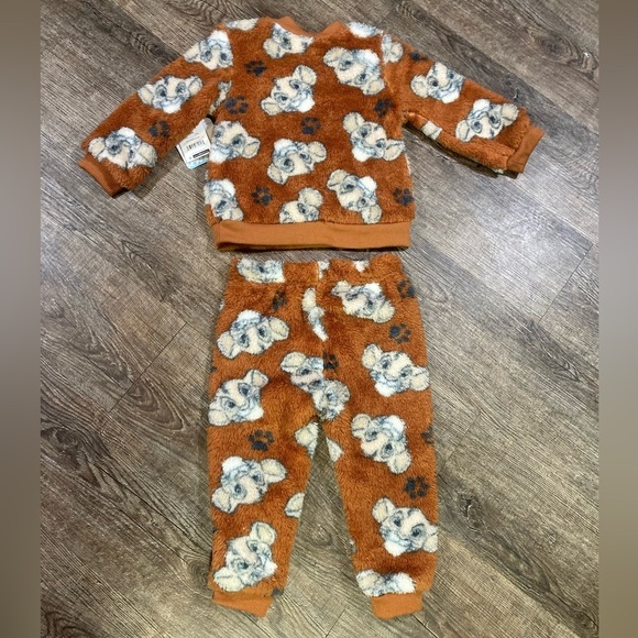 New Disney Baby The Lion King Sherpa Fleece Sweatshirt Pants Set Size 18 Months - Picture 9 of 9